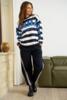 Sweatshirt - Nerina - Stribet Navy/Lyseblå - MARTA du Château