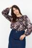 Bluse - WA-Jovina 2 - Brun mønsteret - Wasabi Concept