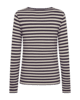 Langærmet T-shirt - FQliana - Beige/Brun - FREEQUENT