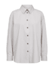 Skjorte  - FQflyna - Stribet off white/brun - FREEQUENT