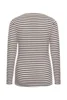 Bluse - KClia - Brun/hvid stribet - KAFFE curve