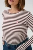 Bluse - KClia - Brun/hvid stribet - KAFFE curve
