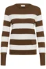 Strik - KAlizza Striped - Stribet Brun/Chalk - KAFFE