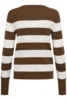 Strik - KAlizza Striped - Stribet Brun/Chalk - KAFFE