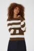 Strik - KAlizza Striped - Stribet Brun/Chalk - KAFFE