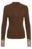 Langærmet T-shirt - KAomi - Brun - KAFFE
