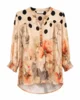 Bluse - 9909 - Beige/Rød - Vanting