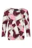 Bluse - 360-40053 - Mønsteret Blomme/Rosa/Sand - SIGNATURE