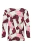Bluse - 360-40053 - Mønsteret Blomme/Rosa/Sand - SIGNATURE