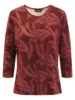 Bluse - 360-40025 - Mønsteret blomme/vinrød - SIGNATURE