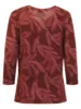 Bluse - 360-40025 - Mønsteret blomme/vinrød - SIGNATURE