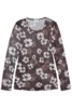 Bluse mesh - Hedda - Blomsteret Brun/sand - ZE-ZE