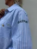 Bluse - Aarhus Stripe - Stribet Blå/Hvid - Gaspar