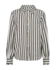 Skjorte  - FQNoto - Off White/Brun - FREEQUENT