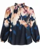 Bluse - Scarlett - Blomsteret Sort/Sand/Blå - IN FRONT