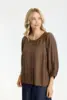 Bluse - Goldi - Brun - IN FRONT