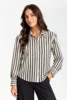 Skjorte - FQNoto - Off White/Sort - FREEQUENT