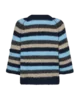 Pullover - Strik - FQgrslulu - Stribet Blå/Sand - FREEQUENT