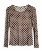 Bluse - Aura - Lysebrun/Sort - Wilto
