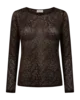 Langærmet T-shirt - FQisby - Brun - FREEQUENT