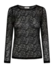 Langærmet T-shirt - FQisby - Sort - FREEQUENT
