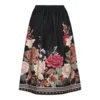 Nederdel - Tarella - Sort/Blomster - Marta du Château