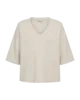 Pullover - Strik - FQGrsmanuela - Beige/Guld - FREEQUENT