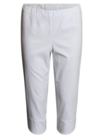 Capri bukser med bred elastik i ben - white - Signature