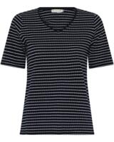 T-shirt - Petite Stripe - Navy/Hvid - Micha