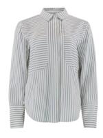 Skjorte - Selma - Offwhite/Blue stripe - Continue