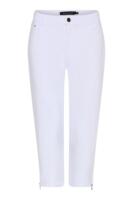 Capri buks - Stretchy Cotton - Hvid - Micha