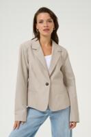 Blazer - KAesther - Feather Gray Melange Pinstripe - Kaffe