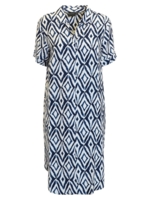 Kjole - Rudemønster - Navy - Brandtex