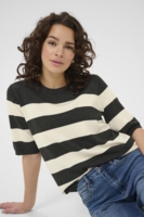 Bluse - Strik - KAlizza - DGM/Turtledove Wide Stripe - Kaffe