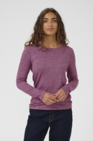 Langærmet T-shirt - CUalexandra - Pink/Brown Stripe - Culture