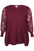 Tunika - Strik - Kogle 995 - Bordeaux - Zhenzi