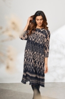 Kjole - Plisseret - Grafisk Mønster - Signature