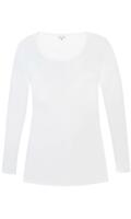 Langærmet T-shirt - Bella - Hvid - ZE-ZE