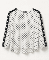 Bluse - 181 121 - Hvid/Sort - Micha