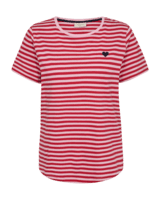 T-shirt - FQMIAN - Sweet Lilac w. True Red - FREE/QUENT