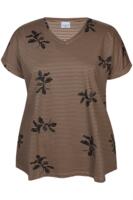 T-shirt - Alberta - Brown - Zhenzi