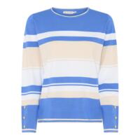 Bluse - Strik - Blå/Sand - Micha