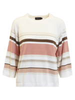 Pullover - Strik - Coral/Off White - Brandtex