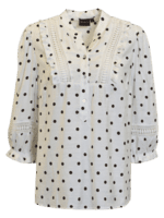 Skjorte - Off White/Brown - Brandtex