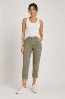 Capri bukser - Dora Comfort Flexi - Lys Oliven - Anna Montana