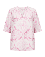 Skjortebluse - FQEsvespa - Pink/Hvid - Freequent
