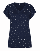 T-shirt - Ze-Disha - Navy/Hvid - ZE-ZE