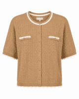 Cardigan - 144 227 - Sand/Hvid - Micha