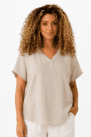 Bluse - Hyla - Beige - Zhenzi