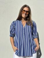 Bluse - Tunø - Blue Stripe - Gaspar